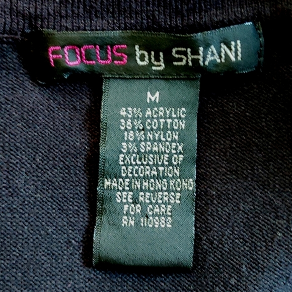 Focus By Shani Black Sweater with Crochet Flowers - Picture 10 of 10